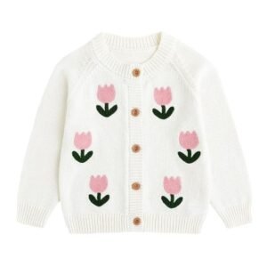 Fural Tulip Blossom Knit Cardigan Elegant Cozy